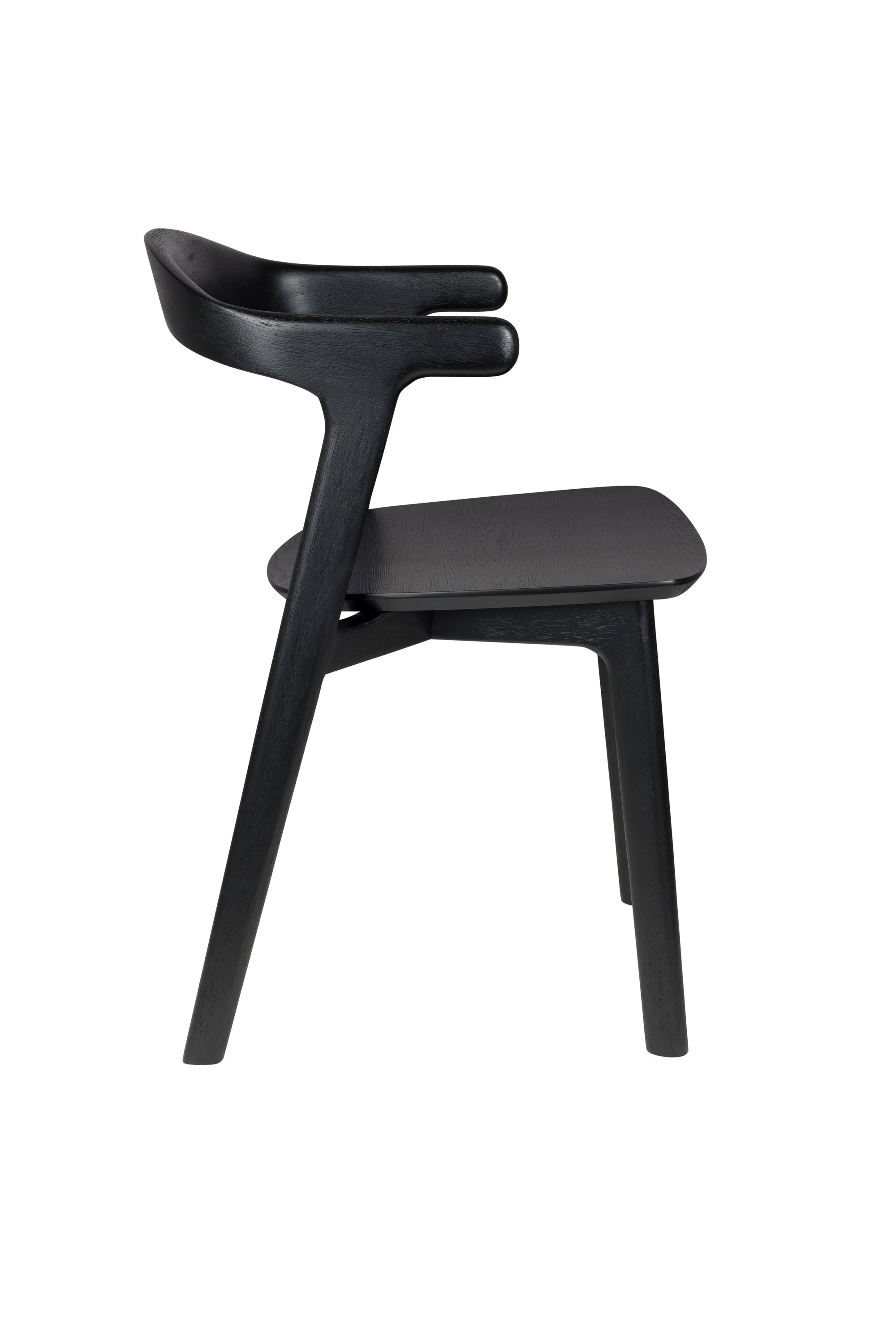 Zuiver Set of 2 Northwood Black Wood Curved Dining Chair